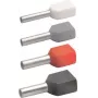 Klauke 87313 dvojitá káblová koncovka 2 x 0,75 mm² sivá