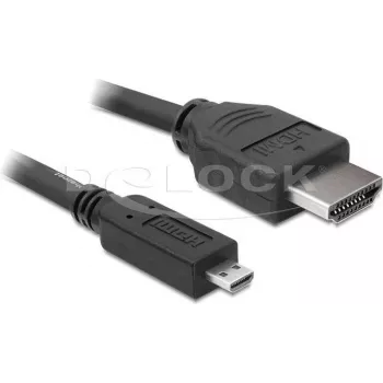 DeLOCK HDMI na Micro-HDMI kábel 2 m, 32 AWG, High Speed s Ethernet, 4K 82664
