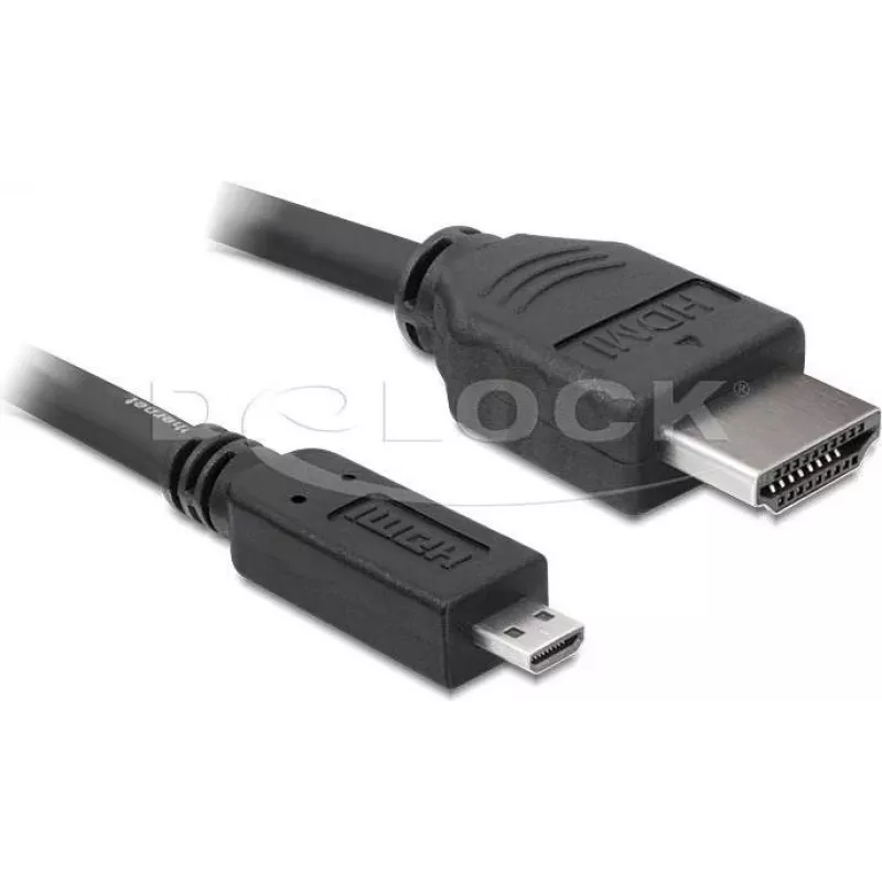 DeLOCK HDMI na Micro-HDMI kábel 2 m, 32 AWG, High Speed s Ethernet, 4K 82664