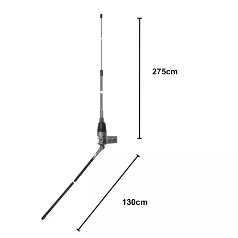 Midland Albrecht AE LS Boomerang 27-A balkónová anténa, 275 cm, 600 W, hliníkový žiarič 6350