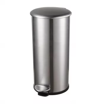 HELIT the zinc pedálový odpadkový kôš 12 l strieborný nehrdzavejúca oceľ okrúhly Soft-Close H2406500