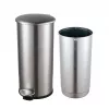 HELIT the zinc pedálový odpadkový kôš 12 l strieborný nehrdzavejúca oceľ okrúhly Soft-Close H2406500