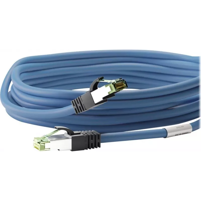 Wentronic Goobay CAT 8.1 patch kábel, S/FTP (PiMF), modrý, 5 m, LSZH, meď, 24 AWG 45662