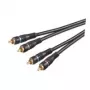 Wentronic AVK 132-1000 10 m RCA audiokábel, 2x RCA konektor samec na 2x RCA konektor samec, čierny 50434