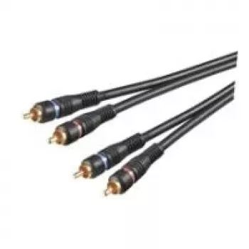 Wentronic AVK 132-1000 10 m RCA audiokábel, 2x RCA konektor samec na 2x RCA konektor samec, čierny 50434
