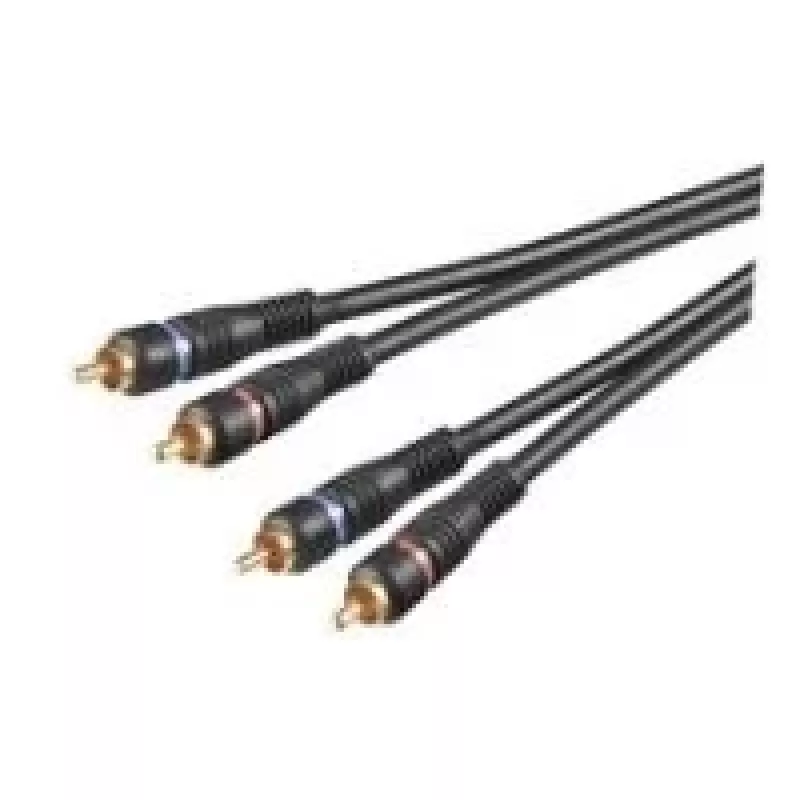 Wentronic AVK 132-1000 10 m RCA audiokábel, 2x RCA konektor samec na 2x RCA konektor samec, čierny 50434