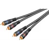 Wentronic AVK 132-1000 10 m RCA audiokábel, 2x RCA konektor samec na 2x RCA konektor samec, čierny 50434