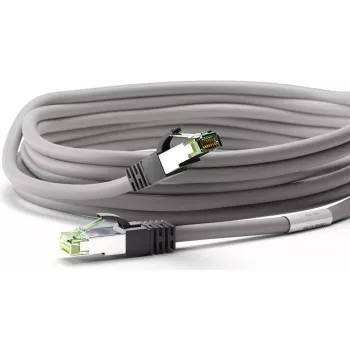 Wentronic Goobay CAT 8.1 patch kábel, S/FTP (PiMF), sivý, 25 m - LSZH bez halogénov, meď AWG 24 (55144)