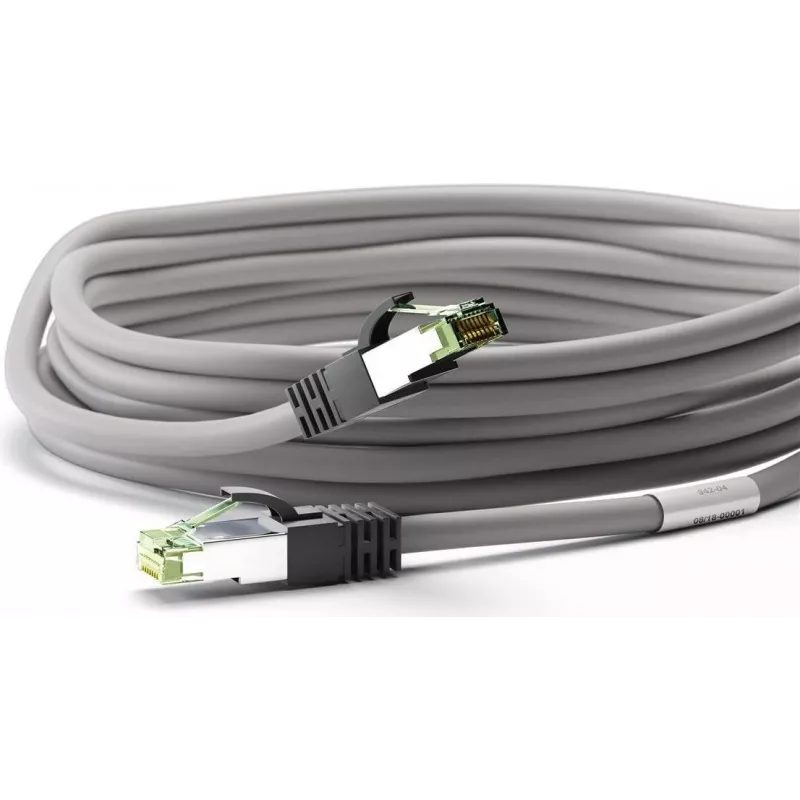 Wentronic Goobay CAT 8.1 patch kábel, S/FTP (PiMF), sivý, 25 m - LSZH bez halogénov, meď AWG 24 (55144)