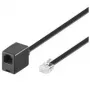Wentronic Goobay modulárny predlžovací kábel RJ12 6P6C konektor samec na konektor samica, 6 m, čierny 68264