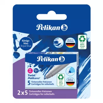 Pelikan rollerball atramentové náplne balenie 5 ks modré (824705)