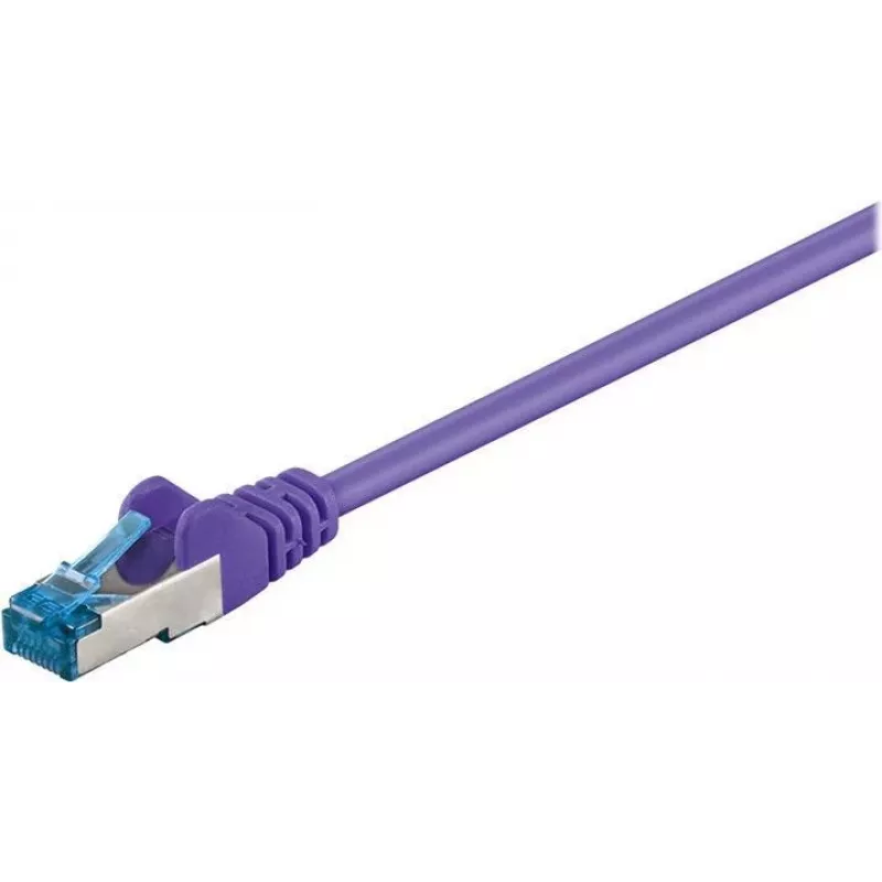 Wentronic Goobay CAT 6a S/FTP patch kábel, RJ45, fialový, 3 m, LSZH, meď 93789