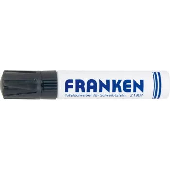 FRANKEN JumboMarker fixka na bielu tabuľu, klinový hrot 4-12 mm, čierna, plniteľná, sucho stierateľná, bez zápachu, 1 kus (Z1910 10)