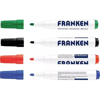 FRANKEN U-ACT! Line fixka na bielu tabuľu, guľatý hrot, 3 mm, rôzne farby, 1 kus Z1999