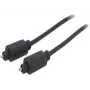 SHIVERPEAKS 3,0 m Toslink na Toslink optický audio kábel, pozlátené konektory, čierny BS69004-3.0