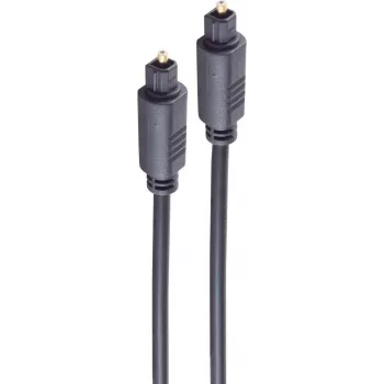 SHIVERPEAKS 3,0 m Toslink na Toslink optický audio kábel, pozlátené konektory, čierny BS69004-3.0