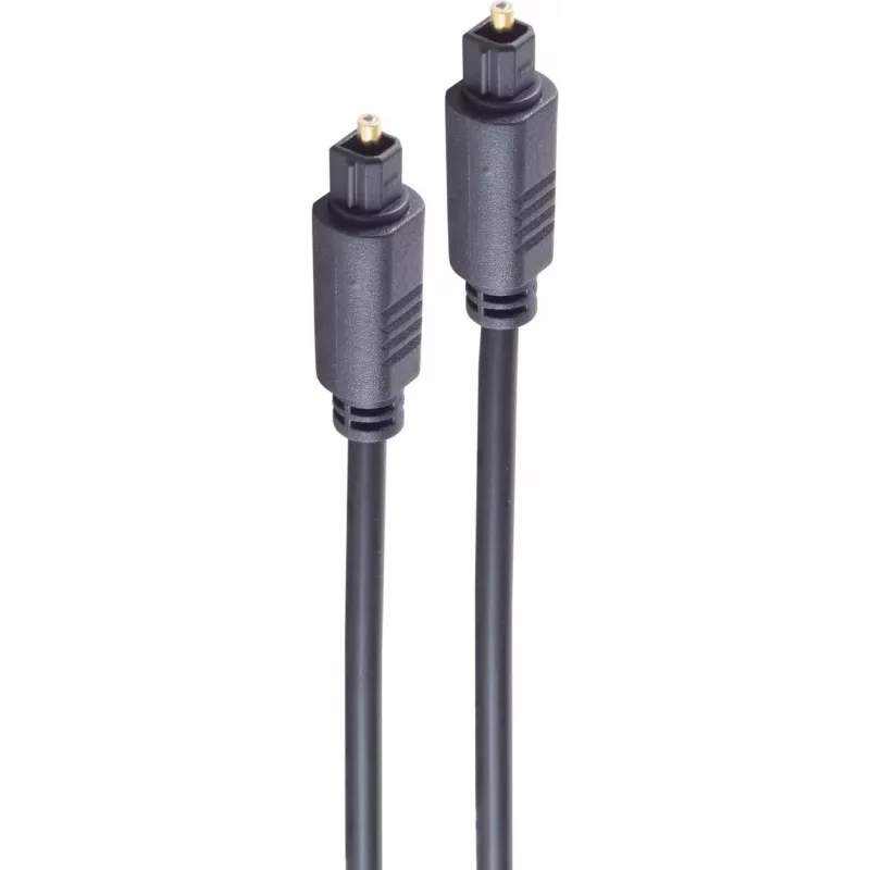 SHIVERPEAKS 3,0 m Toslink na Toslink optický audio kábel, pozlátené konektory, čierny BS69004-3.0