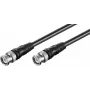 Wentronic Goobay BNC prepojovací kábel, čierny, 3 m - BNC konektor samec na BNC konektor samec, 75 Ohm koaxiálny 50089