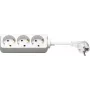 Wentronic Goobay 3-násobný Schuko predlžovací kábel so zásuvkami, 3 m kábel, biely 51075