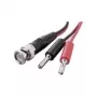 Voltcraft BNC na dvojitý 4mm banánik merací kábel 0,8m čierny/červený KC300B