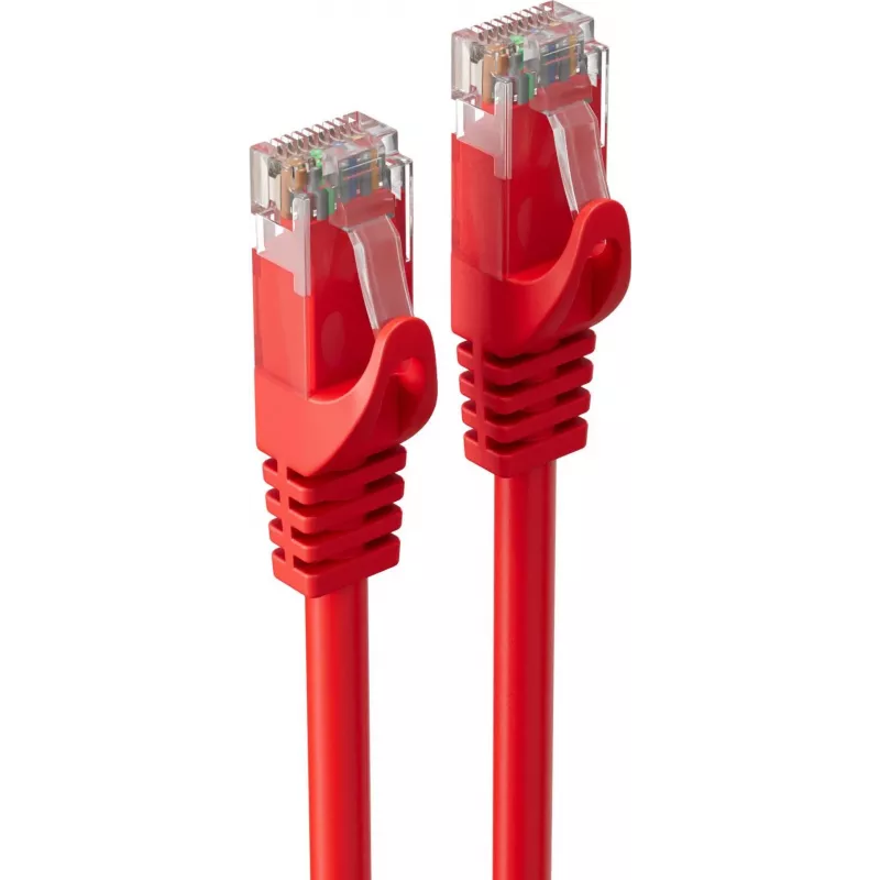 SHIVERPEAKS BASIC-S Cat.6A U/UTP patch kábel, červený, 30 m, RJ45, 10 Gbps BS08-35484