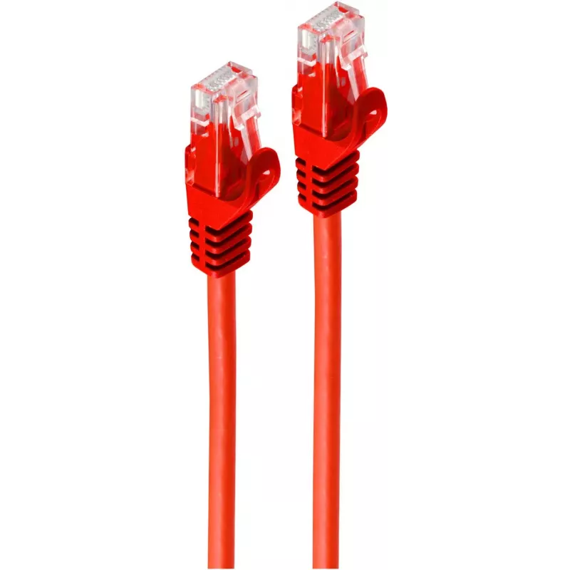 SHIVERPEAKS BASIC-S Cat.6A U/UTP patch kábel, červený, 30 m, RJ45, 10 Gbps BS08-35484