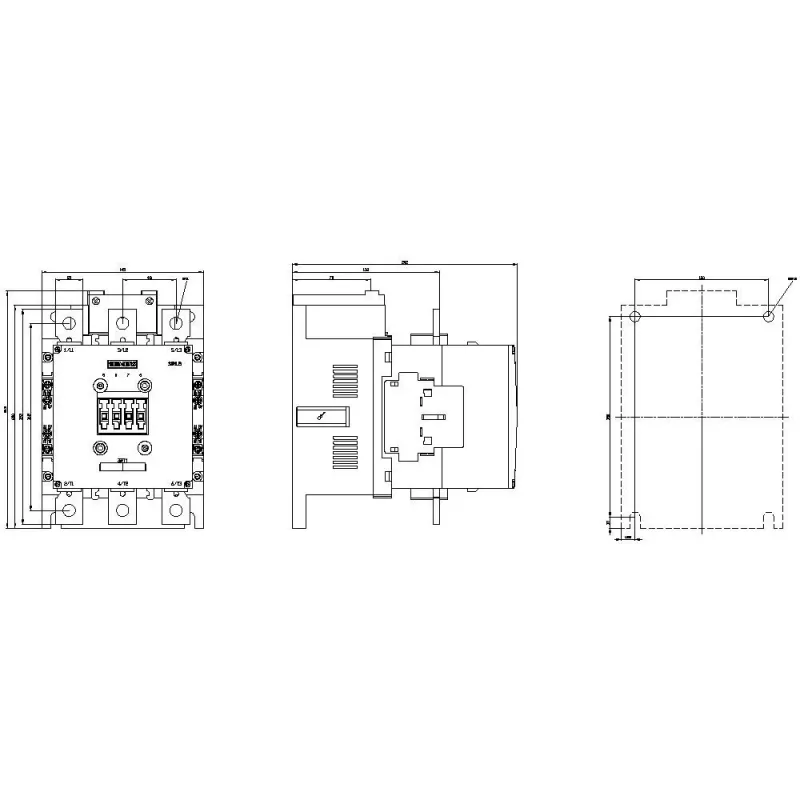 Siemens SIRIUS 3RT1064-6AP36 výkonový stýkač, 3-pólový, 185 A, 220-240 V UC cievka