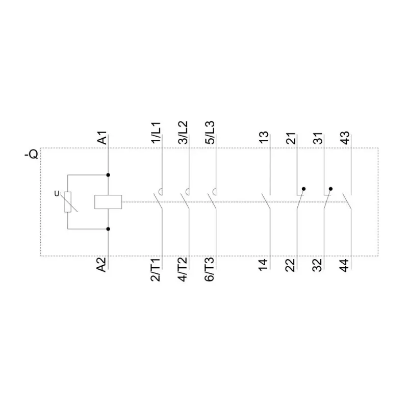 Siemens SIRIUS 3RT1064-6AP36 výkonový stýkač, 3-pólový, 185 A, 220-240 V UC cievka