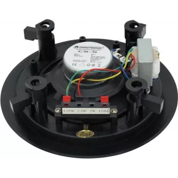 Omnitronic 80710211 100V linkový PA reproduktor 5W čierny širokopásmový nástenná montáž IP44