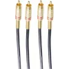 shiverpeaks BASIC-S 2x RCA na 2x RCA audio kábel, 5,0 m, čierny BS40225