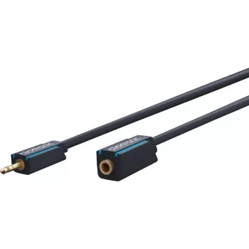 CLICKTRONIC MP3 audio predlžovací kábel 3,5mm stereo jack konektor samec na konektor samica 1,5m čierny