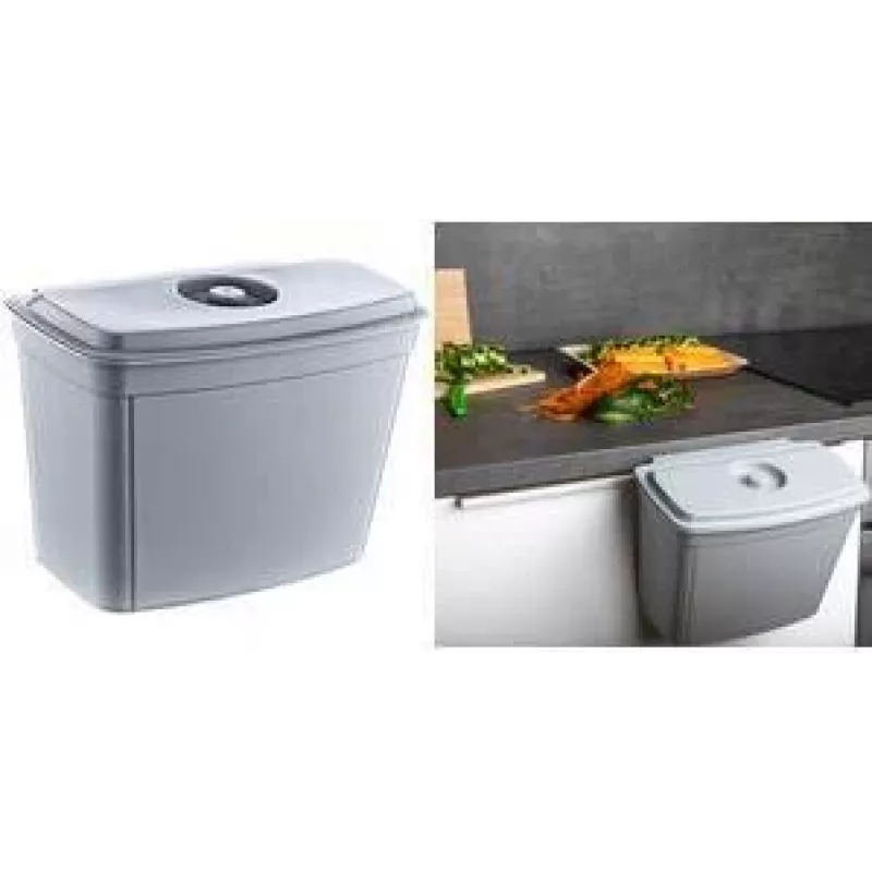 keeeper Milan 4L závesný kuchynský odpadkový kôš, Nordic Grey, s vekom, PP 1031213000000