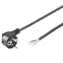 Wentronic Goobay uhlový Schuko napájací kábel, otvorený koniec, 3 m, čierny 96033