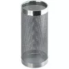 HELIT H2515500 kovový stojan na slnečník, perforovaný dizajn, chróm, okrúhly, priemer 240 mm, výška 490 mm