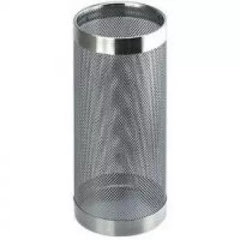 HELIT H2515500 kovový stojan na slnečník, perforovaný dizajn, chróm, okrúhly, priemer 240 mm, výška 490 mm