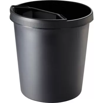 helit H6105895 okrúhly plastový odpadkový kôš 18L čierny 31x32cm