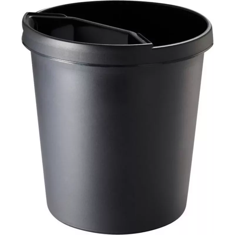 helit H6105895 okrúhly plastový odpadkový kôš 18L čierny 31x32cm