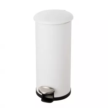 helit the zinc šliapací odpadkový kôš 20L biely práškovo lakovaná oceľ okrúhly Soft-Close H2406605