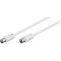TECLINE Wentronic Goobay anténny kábel, biely, 20 m - IEC koaxiálny konektor samec na IEC koaxiálny konektor samica (50125)