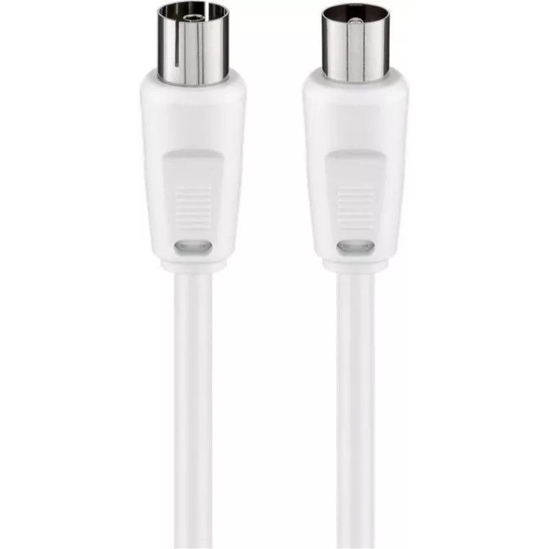 TECLINE Wentronic Goobay anténny kábel, biely, 20 m - IEC koaxiálny konektor samec na IEC koaxiálny konektor samica (50125)