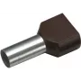 Cimco dvojitá káblová koncovka 1,5 mm² 8 mm čiastočne izolovaná čierna 18 2470 100 ks