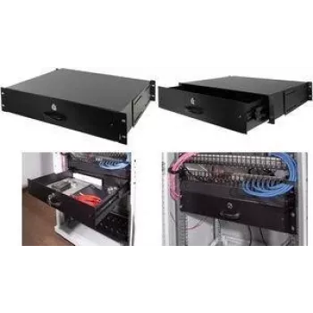 LogiLink 19 palcový rackový zásuvka 2U uzamykateľná čierna (SF164B)