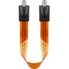 Wentronic Goobay SAT okenný priechodný kábel, ultraplochý 0,3 mm, hnedo-čierny, 0,3 m, F konektor samica na F konektor samica 67244