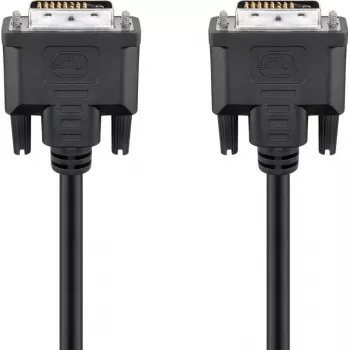 Wentronic goobay DVI-D Dual Link kábel 0,5m čierny s rýhovanými skrutkami 93295