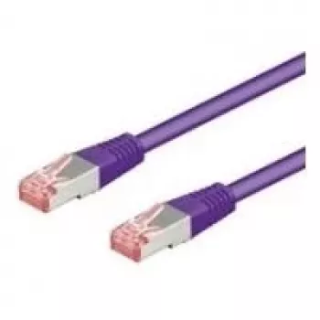 Wentronic Goobay CAT 6 patch kábel, S/FTP (PiMF), fialový, 15 m - LSZH bez halogénov, meď 93538