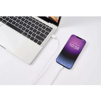 Renkforce USB 2.0 USB-A na Apple Lightning kábel 1m biela matná RF-5724084
