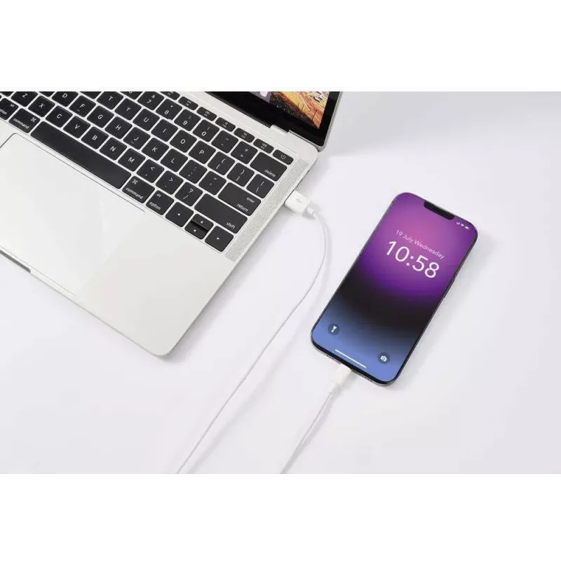 Renkforce USB 2.0 USB-A na Apple Lightning kábel 1m biela matná RF-5724084