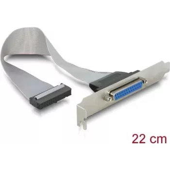 Delock slotová záslepka 1 x paralelný port DB25 konektor samica na 26-pin IDC - 25 cm 84300