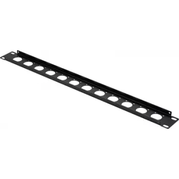 Renkforce 19 palcov 1 HE 12-portový patch panel predný panel pre XLR/USB/BNC konektory samica, čierny (RF-7116962)