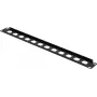 Renkforce predný panel pre 19-palcový 1U 12-portový patch panel pre zásuvky XLR/USB/BNC, čierny (RF-7116962)